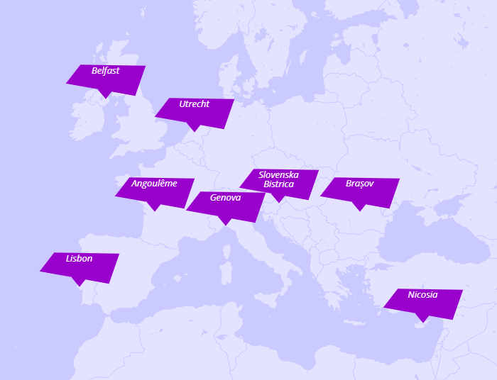 HUB-IN Map of innovative cities