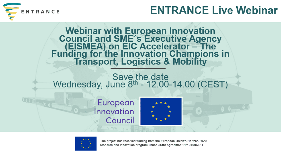 ENTRANCE Webinar - The funding for the Innovation Champions in Transport, Logistics & Mobility